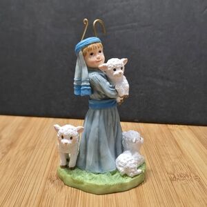 Nativity Collectibles The Shepard Boy W Lambs Figurine Statue Ornament